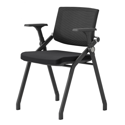 豫亨 黑色折叠培训会议椅无写字板不带轮子