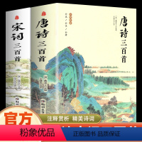 [全2册]唐诗宋词三百首 [正版]唐诗三百首 宋词三百首 全集完整版无删减300首 带注释译文赏析附插图 中国传统文化国