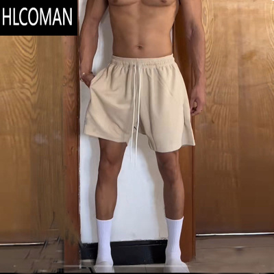 HLCOMAN美式短裤男款宽松华夫格速干运动裤夏季四分健身训练休闲篮球裤子