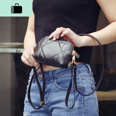 迷你夏天小包包手机包斜挎包女包潮手拿包零钱包单肩包菱格贝壳包NEW LAKE女斜挎包