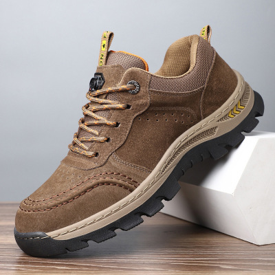 真皮登山鞋男春秋防水防滑靴专业高帮耐磨徒步鞋女越野男鞋户外鞋