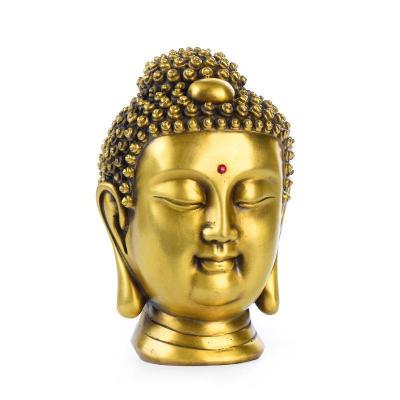 美帮汇铜禅意佛头摆件 样板房玄关博古架如来佛像家居饰品