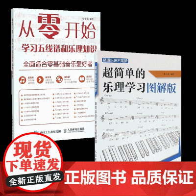 精通乐理不是梦 超简单乐理学习图解版+从零开始学习五线谱和乐理知识 乐谱五线谱初学入门音乐基础理论教程教材书籍 乐器吉他