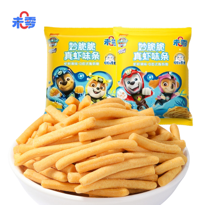 未零汪汪队立大功妙脆脆真虾味条mimi虾条儿童小孩健康营养零食16g*10包