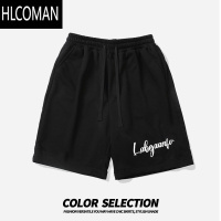 HLCOMANins潮牌休闲短裤男款夏季美式简约宽松情侣篮球抽绳运动五分裤子