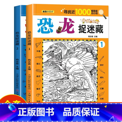 [2册]恐龙捉迷藏1+2 [正版]四大名著图画捉迷藏隐藏的图画书幼儿童6-7-8-9-10-11-12岁找不同专注力训练