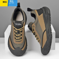 聚范厚底工作男鞋夏季透气网面工地劳保鞋男士户外运动徒步登山鞋