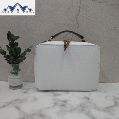 小清新白色手提式化妆箱三个小号包四件套收纳整理包 三维工匠收纳包