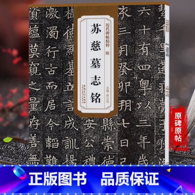 [正版]历代碑帖精粹 隋 苏慈墓志铭 苏孝慈墓志铭 简体旁注原碑帖彩色放大本名家古帖临摹楷书小楷毛笔书法字帖 薛元明编