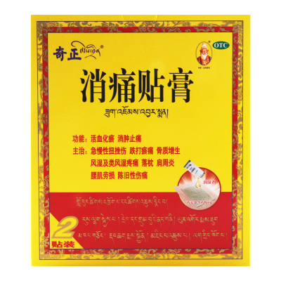 奇正 消痛贴膏 2贴/盒活血化瘀消肿止痛急慢性扭挫伤跌打瘀痛