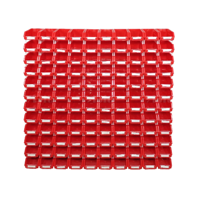 翌嘉YJ4121756 斜口组合式零件盒收纳分类货架型盒箱 红色120只装 1010*160*1100