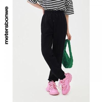 [1件5折价:79.5]美特斯邦威运动裤女简约夏季时尚百搭舒适轻薄女士休闲裤