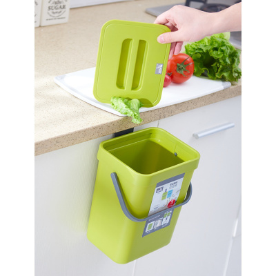 美帮汇厨余卫生间小垃圾桶带盖挂墙ins风壁挂式厨房专用宿舍放床上