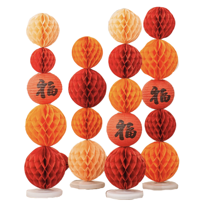 锦瑞星节庆装饰蜂窝球立柱C-A1/件