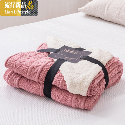 盖毯针织羊羔绒棉毛巾被夏天毯子办公室午睡空调沙发休息毛毯 三维工匠