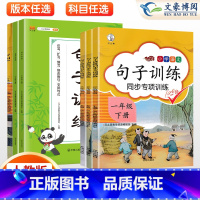 共2本》口算+看拼音写词语 三年级下 [正版]2024版句子训练一年级二年级三年级上册下册语文专项训练人教版同步训练修改