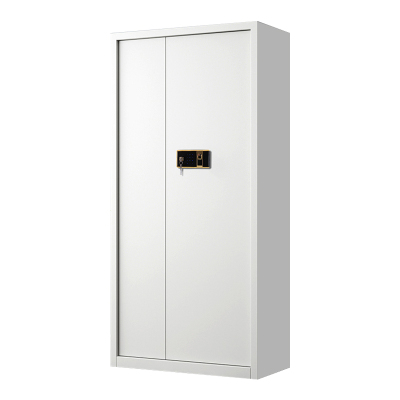 乙壬指纹电子保密柜钢制密码文件柜档案柜办公柜矮柜保密资料柜通门白色:钥匙指纹锁