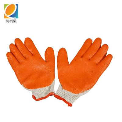 阿祺果 劳保手套 白橘色(均码)双 白橘色 均码