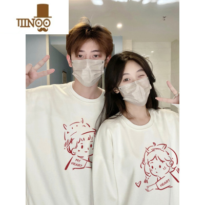 YANXU不一样的秋季情侣装卫衣款2023新款小众感网红圆领外套装