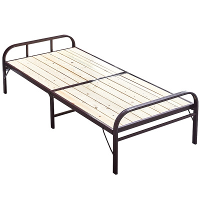 易企采 900MM宽折叠单人铁床加固员工单层床工地铁艺床简易单人床方舱医院防疫单人床