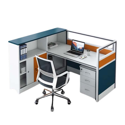 DXBG职员办公桌椅组合隔断屏风办公室卡座员工桌多人位电脑桌简约现代单人位含柜椅