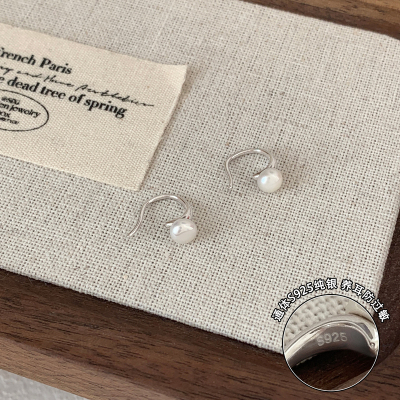 纯银天然淡水珍珠耳钉轻奢高级感精致耳环气质韩系小众耳饰女送女朋友老婆情人节七夕生日礼物