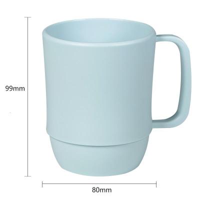 茶花(CHAHUA) 漱口杯簌 刷牙杯子 牙刷杯牙缸 洗漱杯塑料水杯 1只装 蓝色