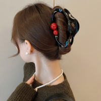 云朵珍珠抓夹女2024新款发量多大号盘头发鲨鱼夹子头饰气质发卡送女朋友老婆情人节七夕生日礼物