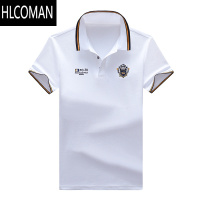 HLCOMAN休闲短袖t恤衫男翻领夏季新款半袖体恤薄款中青年大码衫