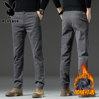 花花公子新款高品质秋冬款男士休闲裤男纯棉直筒宽松弹力轻商务长裤男装