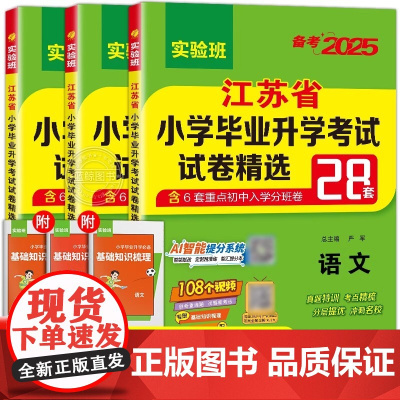 2025新版小升初江苏省小学毕业升学考试试卷精选28套卷语文数学英语全套六年级下册毕业升学系统总复习资料苏教版真题卷必刷