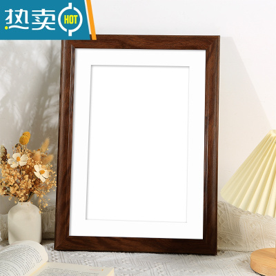敬平创意diy相框装裱挂墙a3A4画框8寸10字画书法8k空白外框定制相框架 945-咖啡色 16寸挂墙[可放30.5*