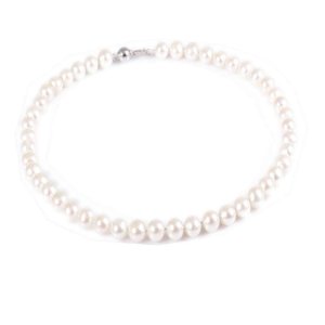 梦克拉 Mkela 珍珠项链 白色恋人 8-9mm 女 项链 珍珠 近圆 淡水珍珠 白色