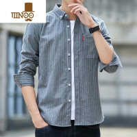 YANXU干活穿外套衬衫男耐磨耐脏条纹工作服夏季薄款工装长袖衬衣劳保服