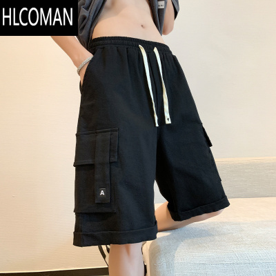 HLCOMAN工装短裤男夏季篮球裤宽松男士运动五分裤薄款潮流休闲沙滩裤