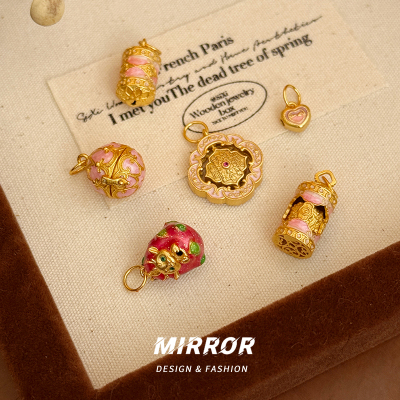 925纯银招财纳福传经筒爱心小提溜吊坠女仅项坠创意气质 BCZ1940送女朋友老婆情人节七夕生日礼物