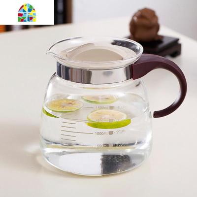 冷水壶直火壶大容量可高温玻璃茶壶凉水壶烧开水壶煤气炉6603 FENGHOU 雅风1800直火壶