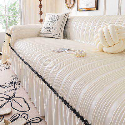 新款夏季凉感冰丝凉席垫轻奢高级感防滑防猫抓一片式沙发盖布