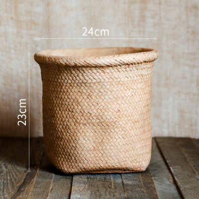 家柏饰(CORATED)水泥花器装饰花盆花瓶编造型盆栽桌面摆件多肉阳台创意 编织造型花器(B)底部已打孔 中