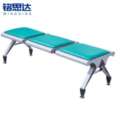 铭思达排椅三人位绿皮垫张