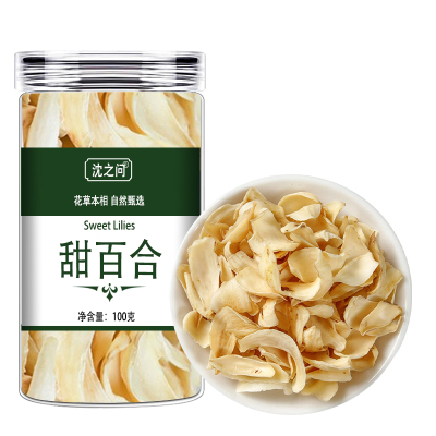 百合干干货100g食用泡水新货甜百合干无硫中药材旗舰店