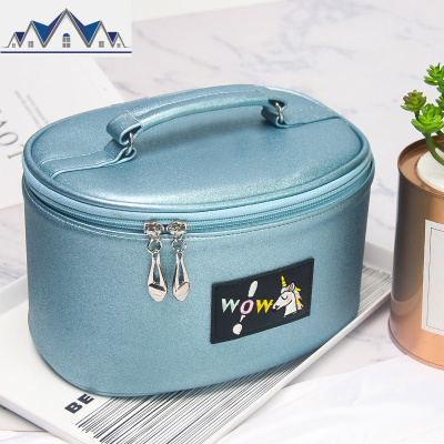独角兽化妆箱多功能大容量便携品收纳盒小号可爱网红简约化妆包袋 三维工匠收纳包