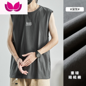 七斓无袖t恤男夏季男生潮流坎肩男装上衣男士运动健身篮球背心男