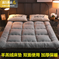 加厚羊羔绒床垫1.8m床双人褥子1.5米榻榻米软垫冬可折叠铺床垫子2 三维工匠