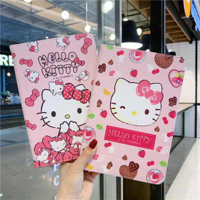 魅爱琳 iPad mini5 7.9英寸保护套迷你1234可爱KT猫苹果平板外壳彩绘翻盖智能休眠支架全包软套防摔潮时尚女