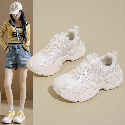 ins韩版新老爹鞋女秋季跑步休闲鞋厚底增高鞋