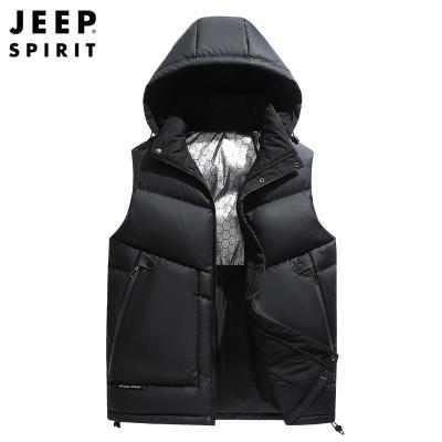 JEEPspirit马甲男装秋冬季新款青年休闲加厚石墨烯保暖棉马夹2991