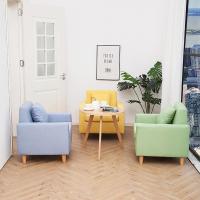 森美人布艺沙发三人小户型北欧卧室阳台简约小沙发单人双人卡座拆洗沙发