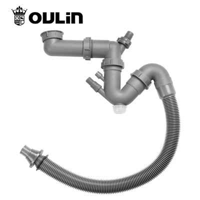 欧琳洗菜盆下水管配件OL-PSG5011B 厨房水槽下水器下水道管道排水管通用落水