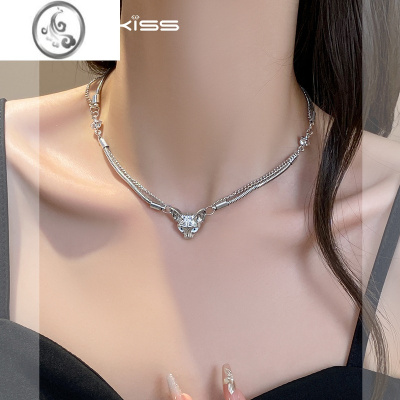 JiMiins冷淡风嘻哈酷猫项链女2023新款小众设计感锁骨链百搭颈链